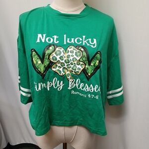 Green Kids Shirt - Simply Blessed